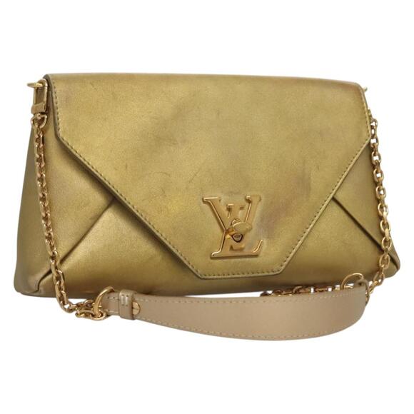LOUIS VUITTON Love Note Shoulder Bag Leather Gold M53069 - Picture 1 of 16